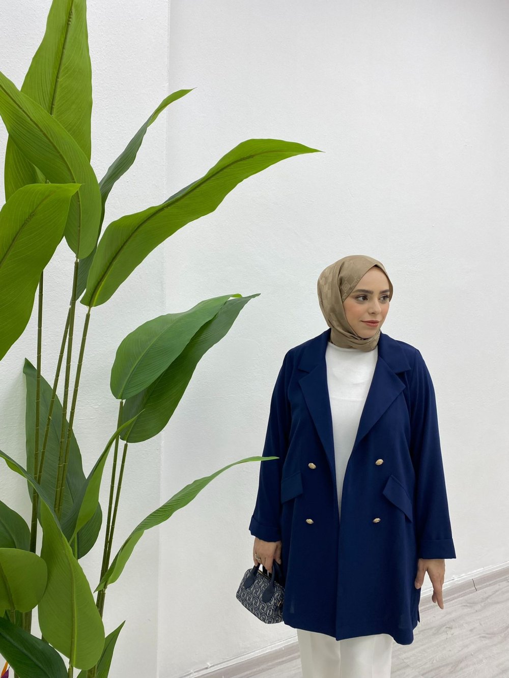 Lacivert Linda Blazer Ceket