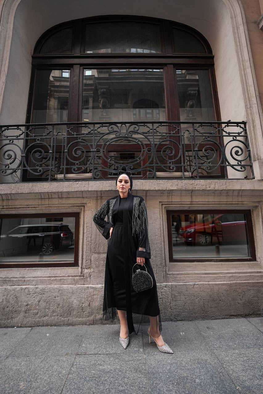 Olivia İçlikli Siyah Abaya