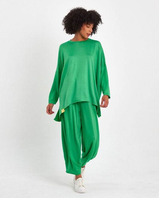 Yeşil Retro Şalvar Takım