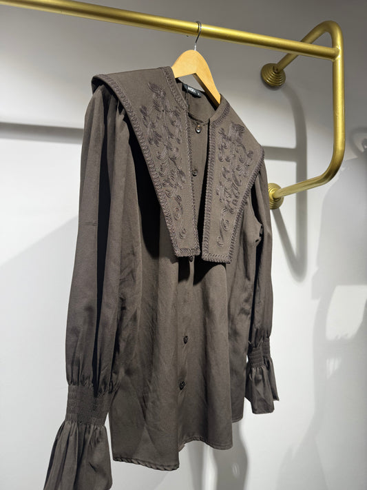 Vintage Nakışlı Gömlek