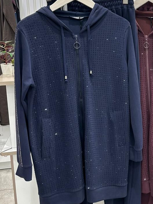 Lacivert Modal Kumaş Shine Takım