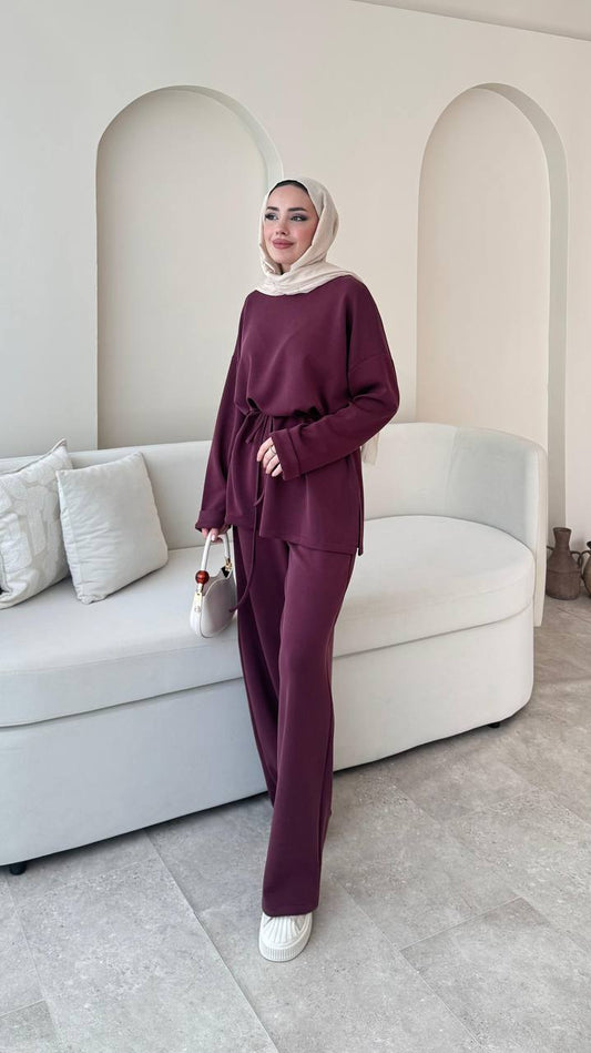 Vişne Yumuşak Dokulu Rahat Kesim Takım