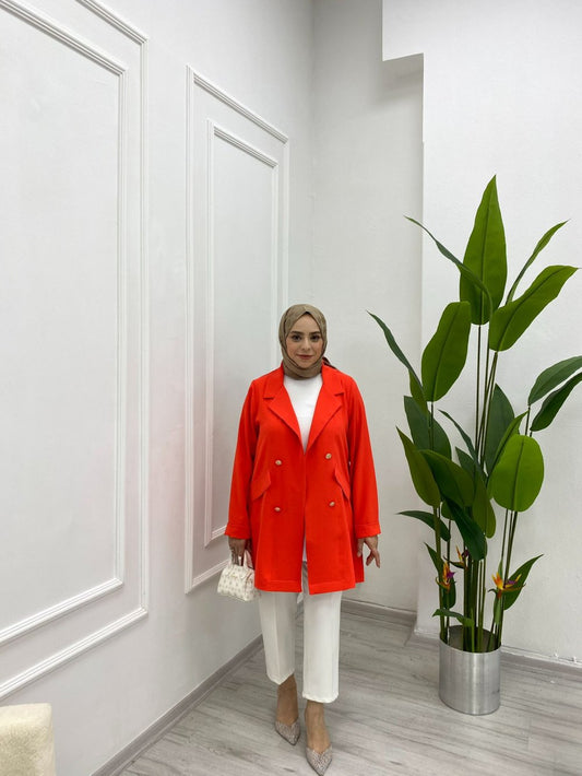 Kırmızı Linda Blazer Ceket