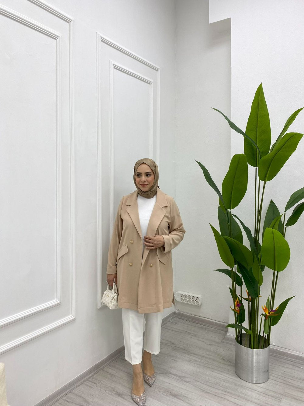 Bej Linda Blazer Ceket