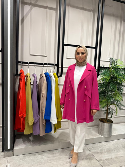 Pembe Linda Blazer Ceket