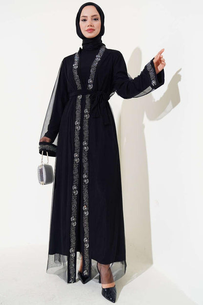 Harper İçlikli  Siyah Abaya