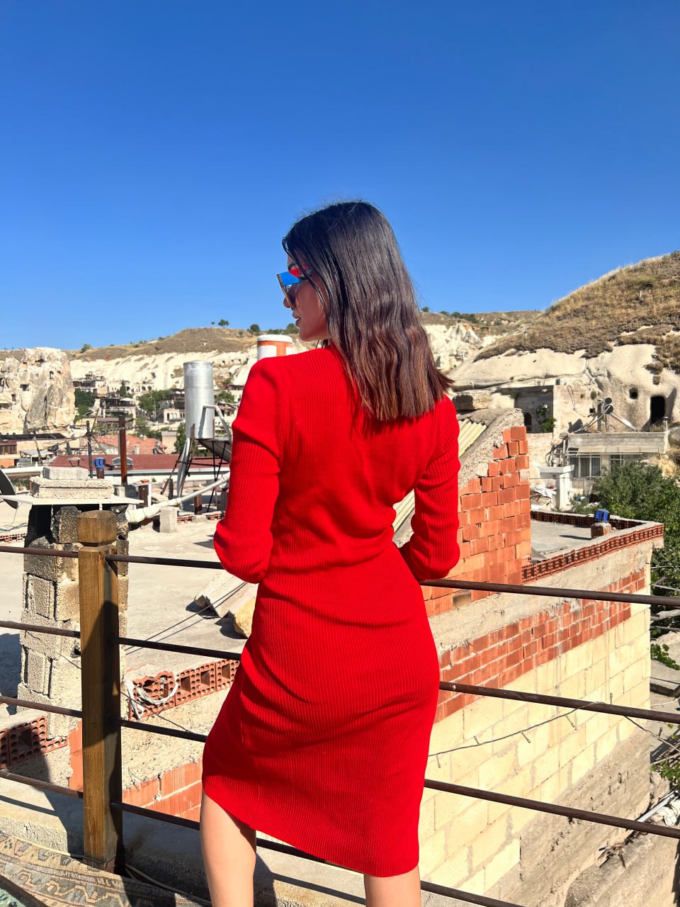 Kırmızı Triko Elbise