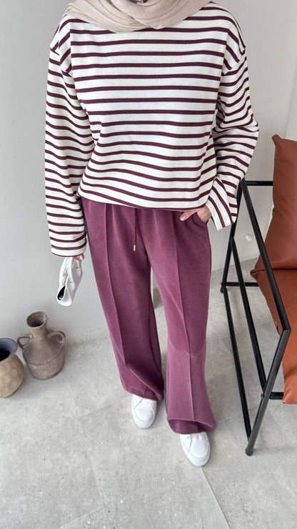 Oysho Modal Kumaş Eşofman Altı - Bordo