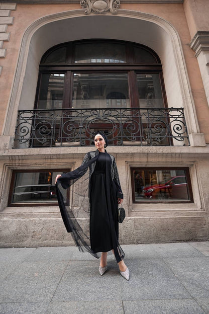 Olivia İçlikli Siyah Abaya