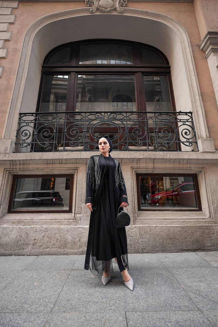 Olivia İçlikli Siyah Abaya