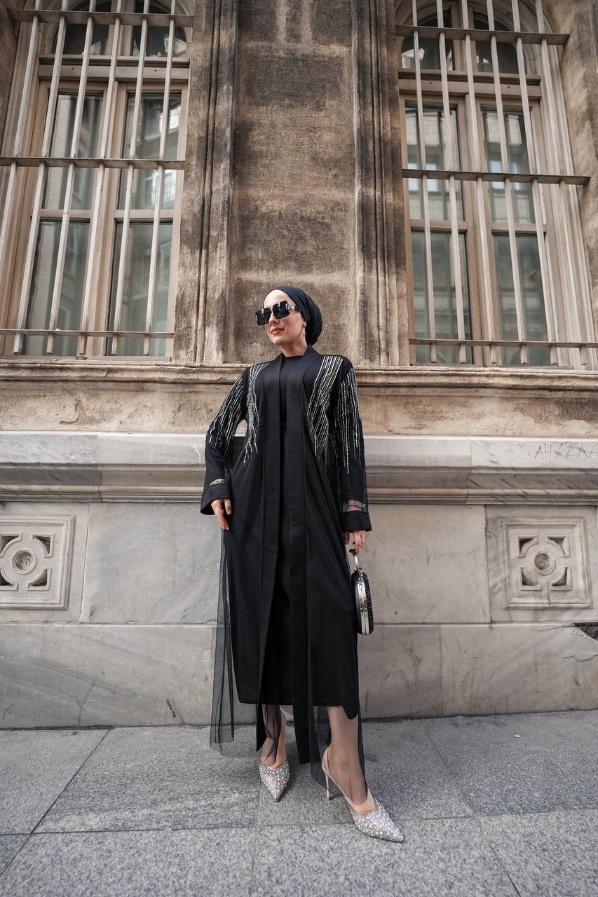 Olivia İçlikli Siyah Abaya
