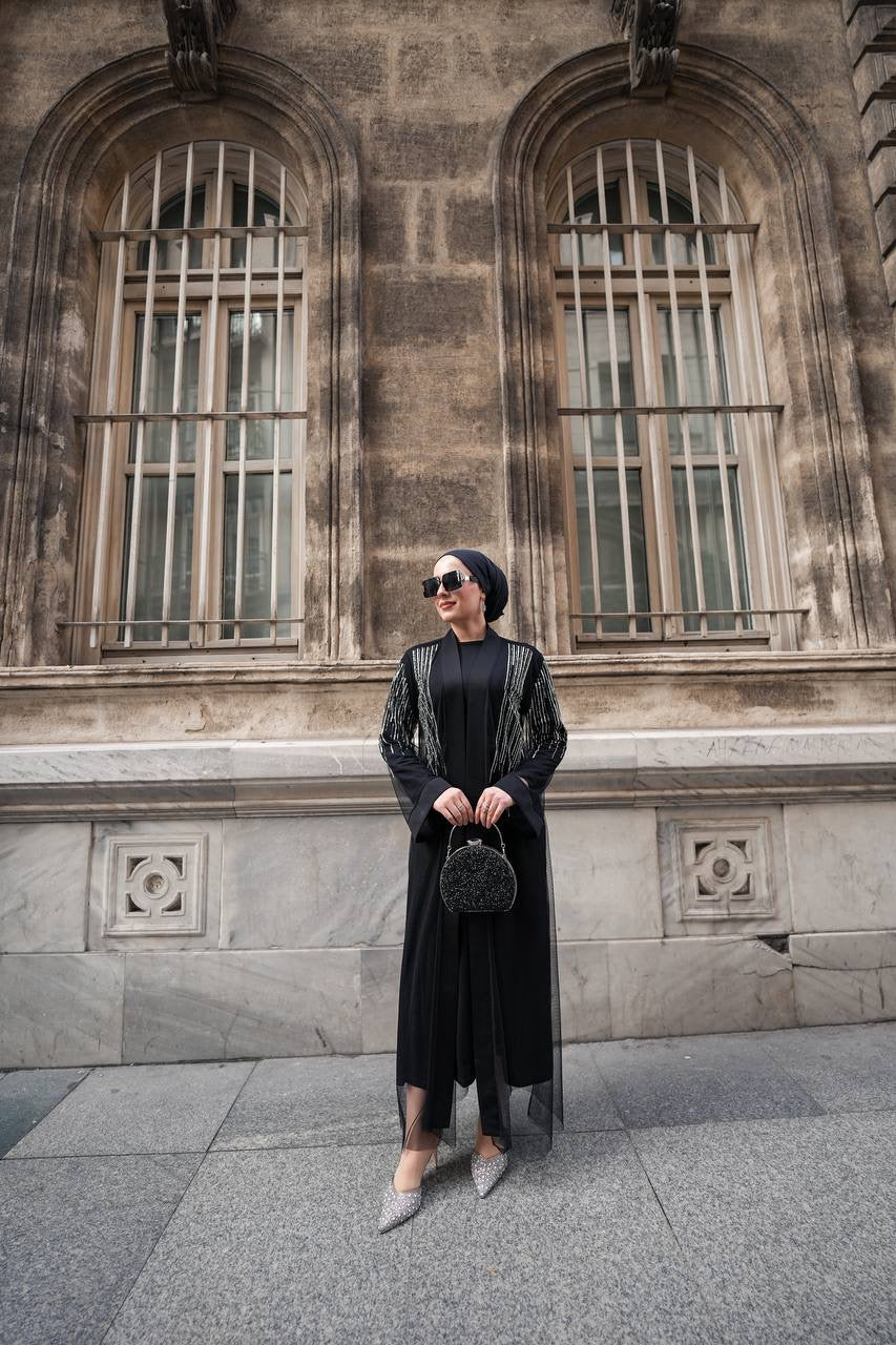Olivia İçlikli Siyah Abaya