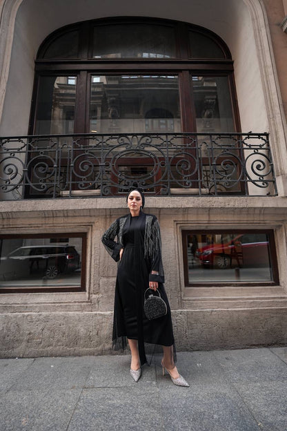 Olivia İçlikli Siyah Abaya