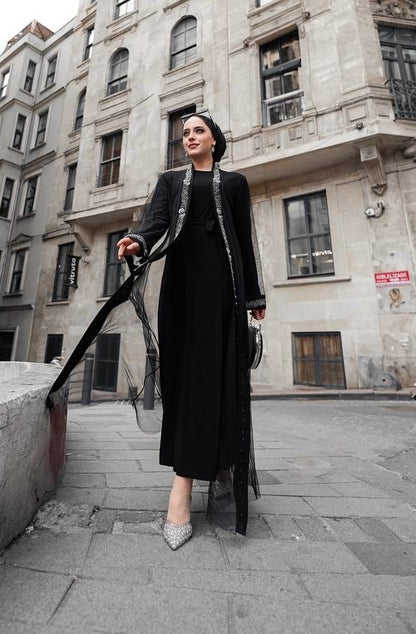 Harper İçlikli  Siyah Abaya