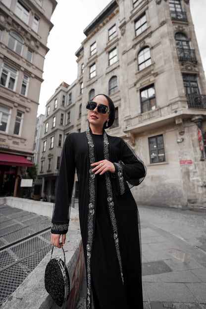 Harper İçlikli  Siyah Abaya