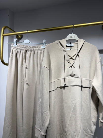 Bağcık Detaylı Sweatshirt Pantolon Takım
