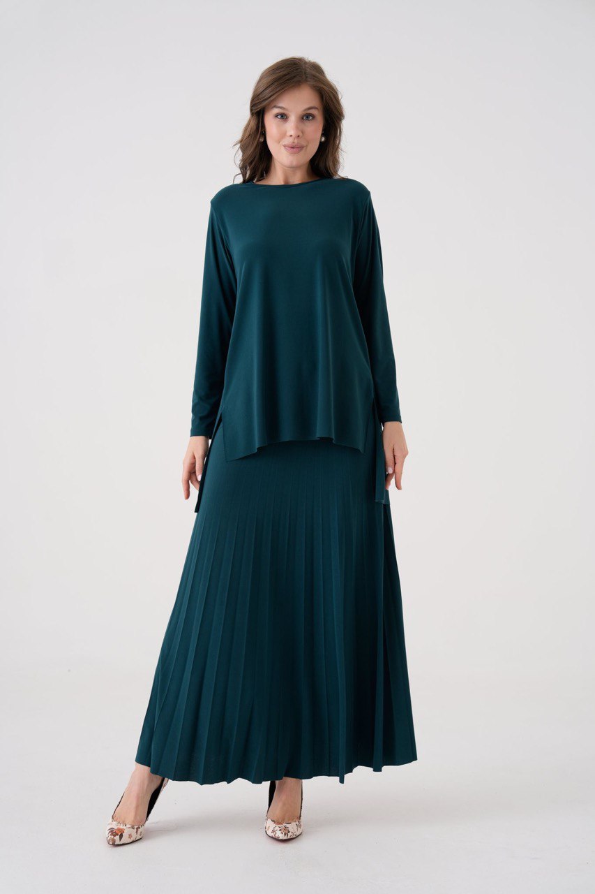 Zümrüt Sandy Kumaş Etekli Takım