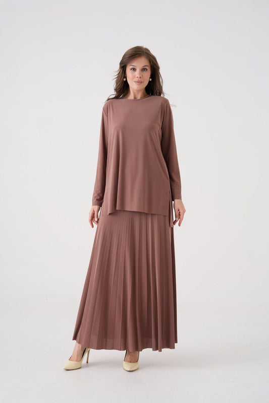 Gül Kurusu Sandy Kumaş Etekli Takım