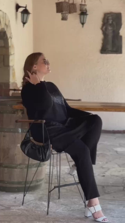 Büyük Beden Dantel ve Sim Şerit Detaylı Tunik