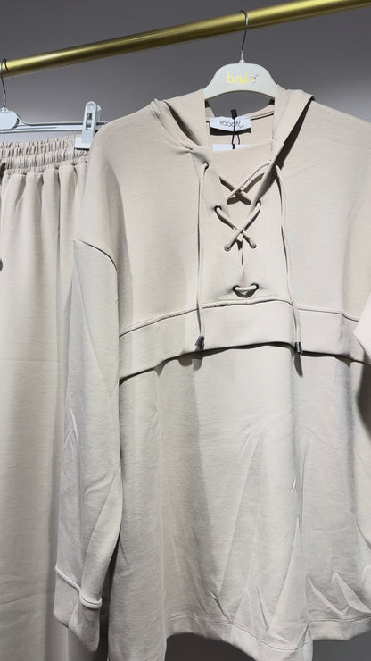 Bağcık Detaylı Sweatshirt Pantolon Takım